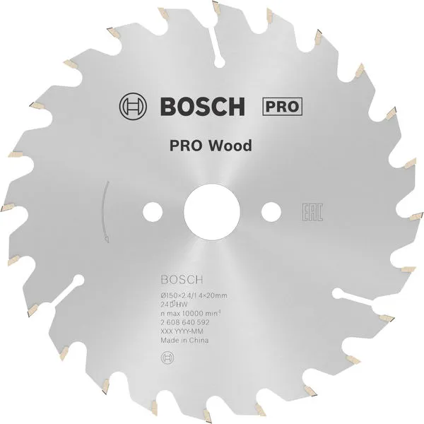 Bosch PRO Wood list kružne testere 150×2,4×20 mm, T24 2608640592
