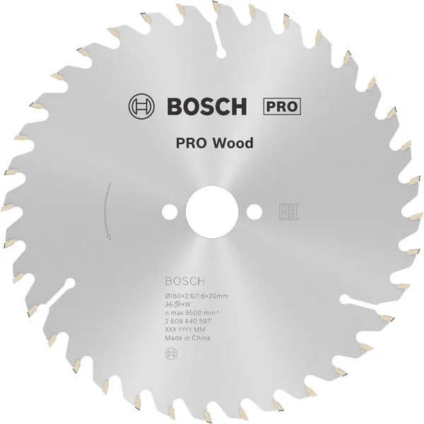 Bosch PRO Wood list kružne testere 160×2,6×20 mm, T36 2608640597