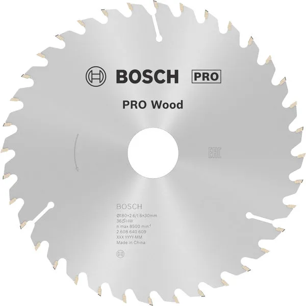 Bosch PRO Wood list kružne testere 180×2,6×30 mm, T36 2608640609