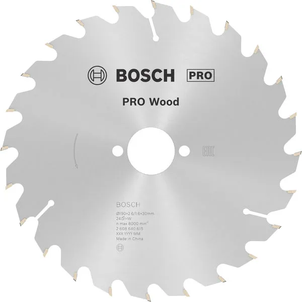 Bosch PRO Wood list kružne testere 190×2,6×30 mm, T24 2608640615