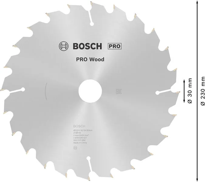PRO Wood list kružne testere 230×2,8×30 mm, T24 2608640627