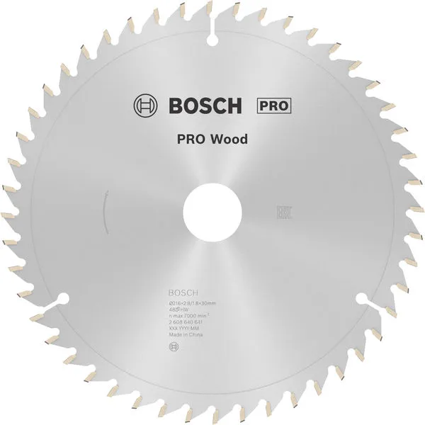 Bosch PRO Wood list kružne testere 216×2,8×30 mm, T48 2608640641