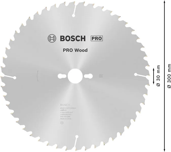 PRO Wood list kružne testere 300×3,2×30 mm, T48 2608640672