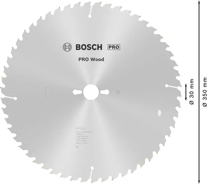 PRO Wood list kružne testere 350×3,5×30 mm, T54 2608640674