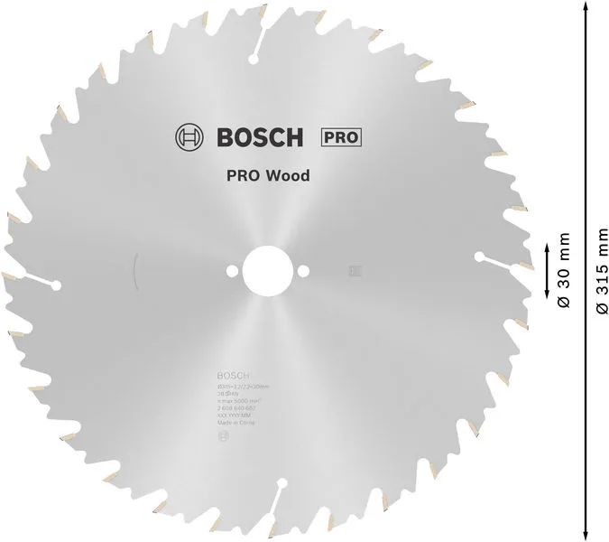 PRO Wood list kružne testere 315×3,2×30 mm, T28 2608640682