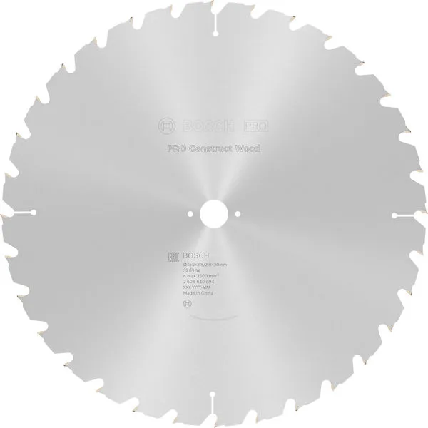 Bosch PRO Construct Wood list kružne testere 450×3,8×30 mm 2608640694