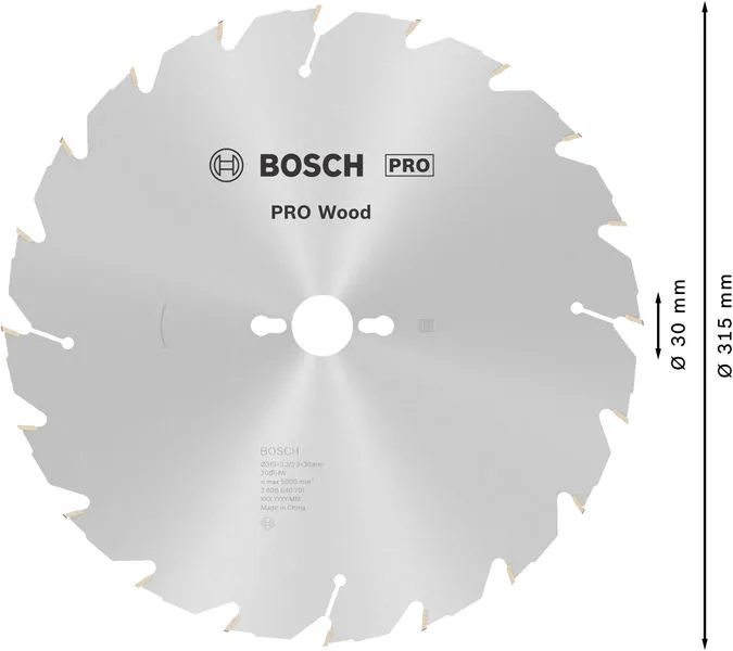 PRO Wood list kružne testere 315×3,2×30 mm, T20 2608640701