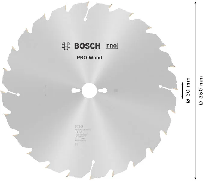 PRO Wood list kružne testere 350×3,2×30 mm, T24 2608640702