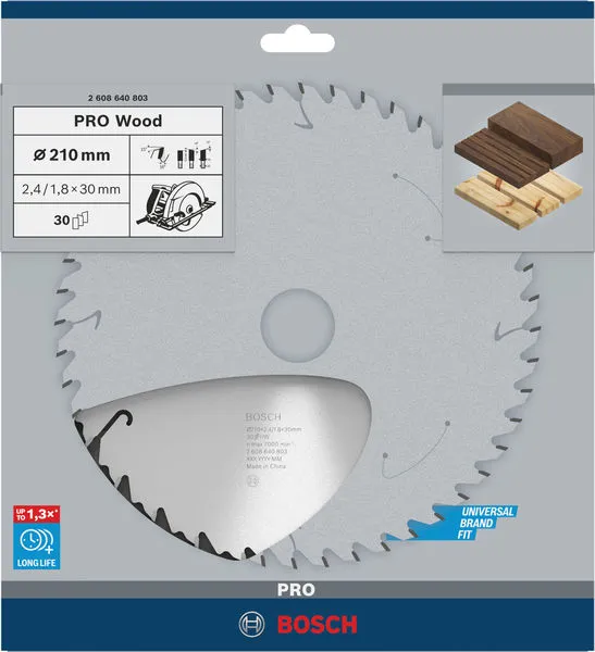 PRO Wood list kružne testere 210×2,4×30 mm, T30 2608640803