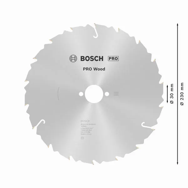 PRO Wood list kružne testere 230×2,4×30 mm, T18 2608640804