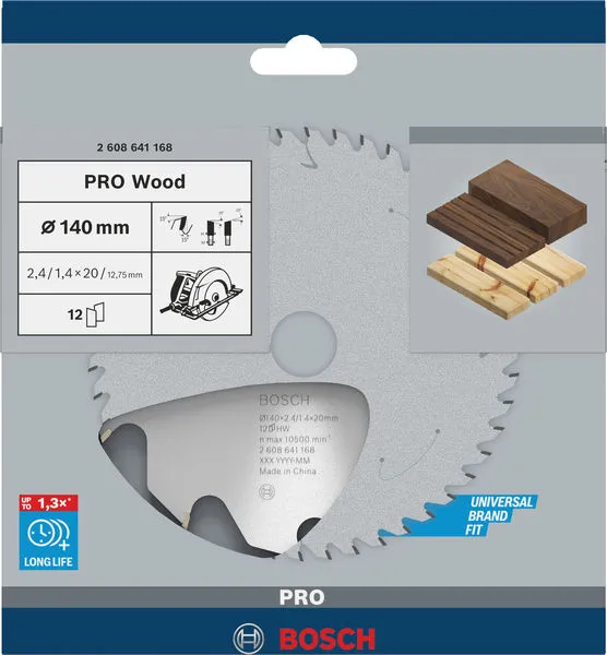 PRO Wood list kružne testere 140×2,4×20 mm, T12 2608641168