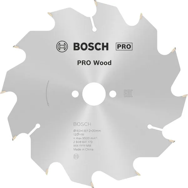 Bosch PRO Wood list kružne testere 160×1,8×20 mm, T12 2608641170