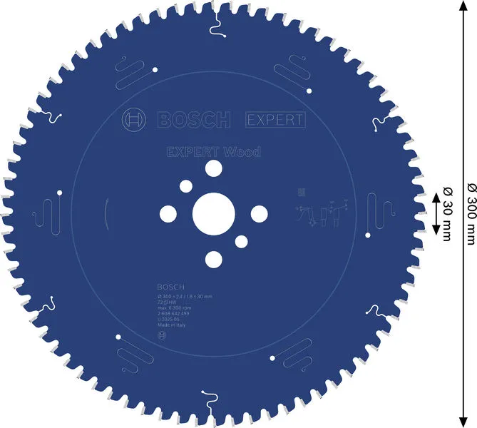 EXPERT Wood list kružne testere 300×2,4/1,8×30 mm, T72 2608642499