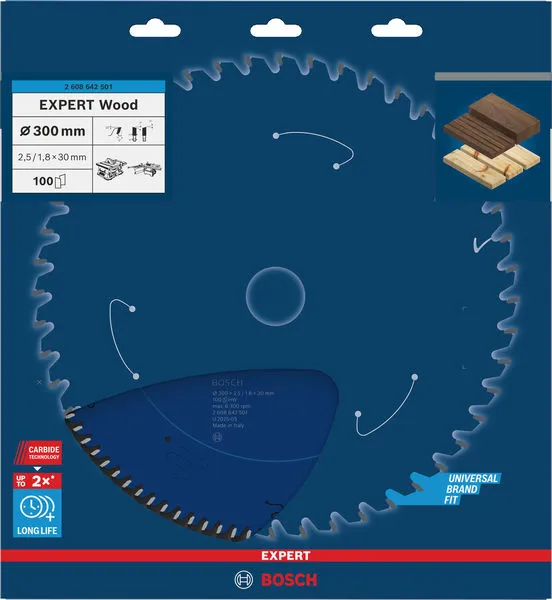 EXPERT Wood list kružne testere 300×2,5/1,8×30 mm, T100 2608642501