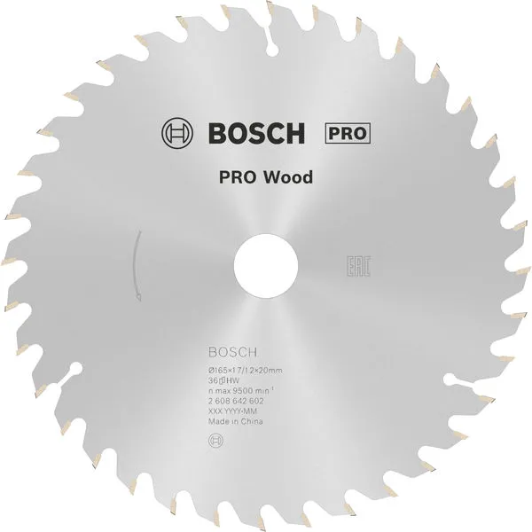 Bosch PRO Wood list kružne testere 165×1,7×20 mm, T36 2608642602