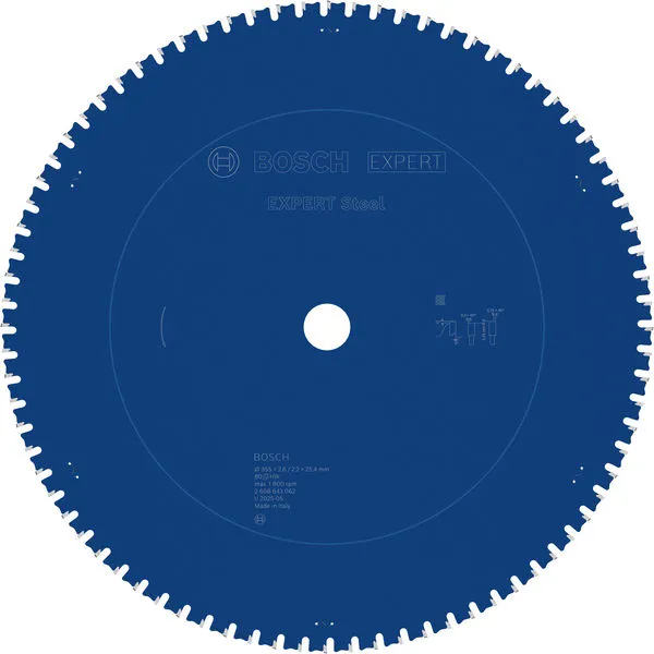 Bosch EXPERT Steel list kružne testere 355×2,6/2,2×25,4 mm, T80 2608643062
