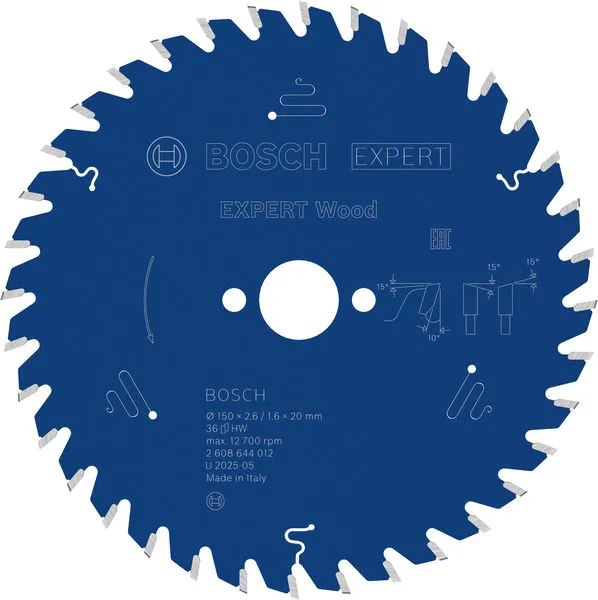 Bosch EXPERT Wood list kružne testere 150×2,6/1,6×20 mm, T36 2608644012