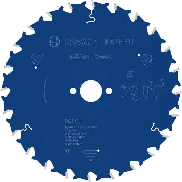 Bosch EXPERT Wood list kružne testere 165×2,6/1,6×20 mm, T24 2608644022