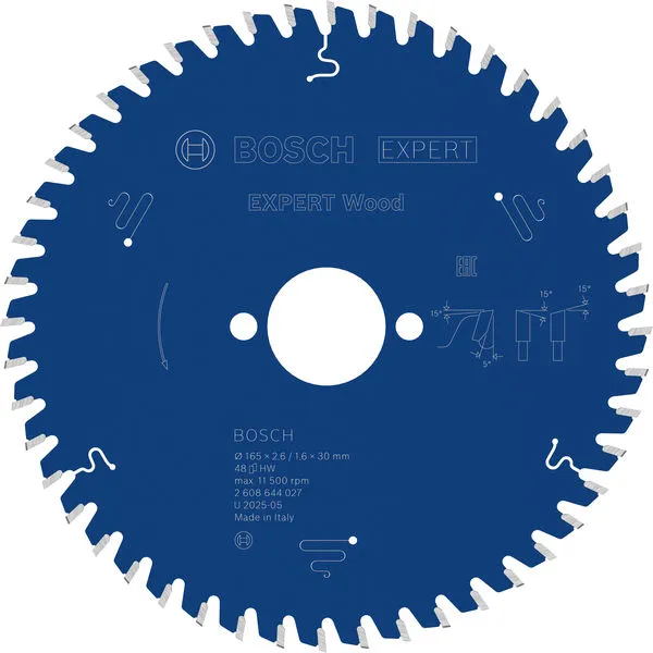 Bosch EXPERT Wood list kružne testere 165×2,6/1,6×30 mm, T48 2608644027