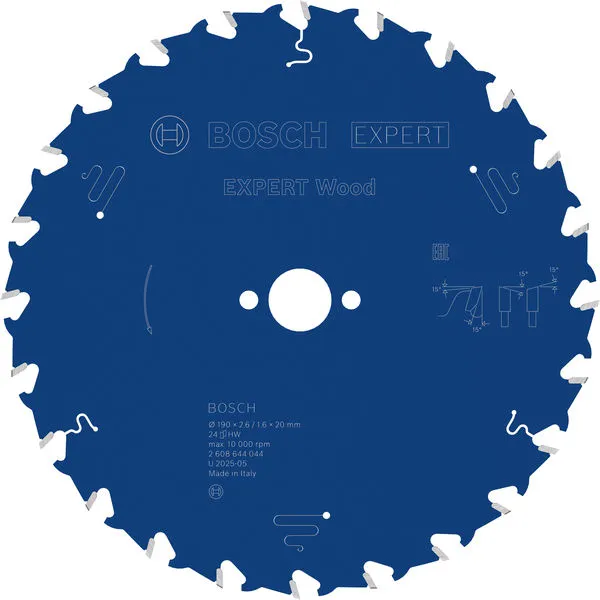 Bosch EXPERT Wood list kružne testere 190×2,6/1,6×20 mm, T24 2608644044