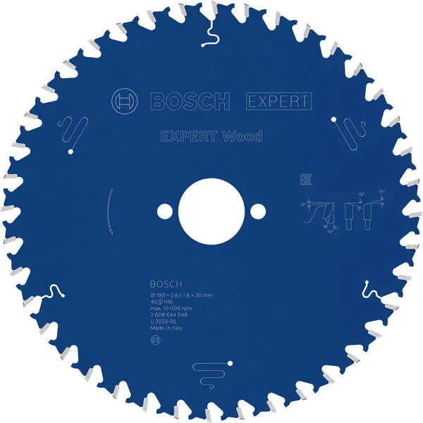Bosch EXPERT Wood list kružne testere 190×2,6/1,6×30 mm, T40 2608644048