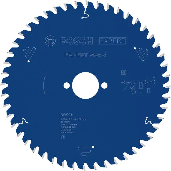 Bosch EXPERT Wood list kružne testere 190×2,6/1,6×30 mm, T48 2608644049