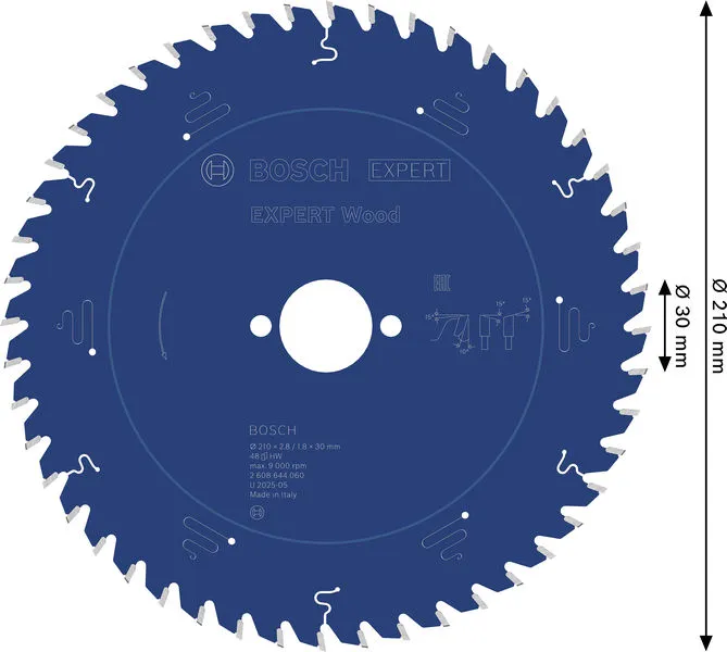 EXPERT Wood list kružne testere 210×2,8/1,8×30 mm, T48 2608644060