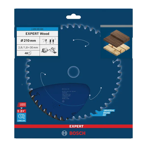 EXPERT Wood list kružne testere 210×2,8/1,8×30 mm, T48 2608644060