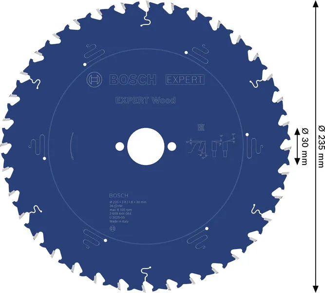 EXPERT Wood list kružne testere 235×2,8/1,8×30 mm, T36 2608644064