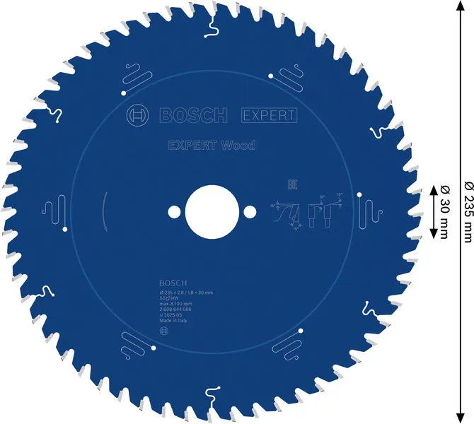 EXPERT Wood list kružne testere 235×2,8/1,8×30 mm, T56 2608644066