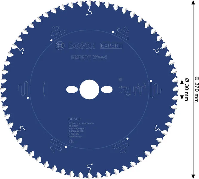 EXPERT Wood list kružne testere 270×2,8/1,8×30 mm, T60 2608644070
