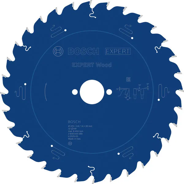 Bosch EXPERT Wood list kružne testere, 225×2,6/1,6×30 mm, T32 2608644089
