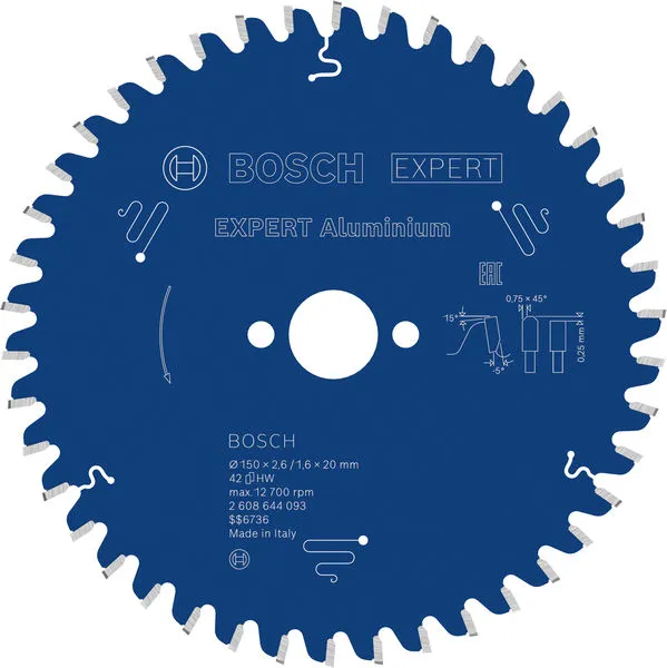 Bosch EXPERT Aluminium list kružne testere 150×2,6/1,6×20 mm, T42 2608644093