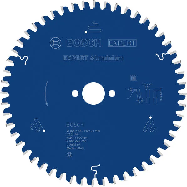 Bosch EXPERT Aluminium list kružne testere 165×2,6/1,6×20 mm, T52 2608644095