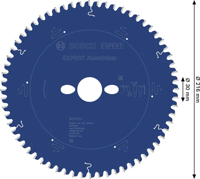 EXPERT Aluminium list kružne testere 216×2,6/1,8×30 mm, T64 2608644110