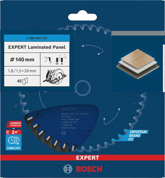 EXPERT Laminated Panel list kružne testere 140×1,8/1,3×20 mm, T42 2608644126