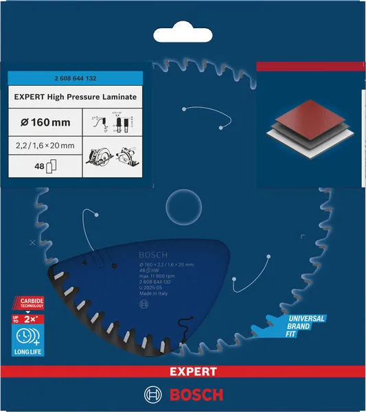 EXPERT High Pressure Laminate list kružne testere 160×2,2/1,6×20 mm, T48 2608644132