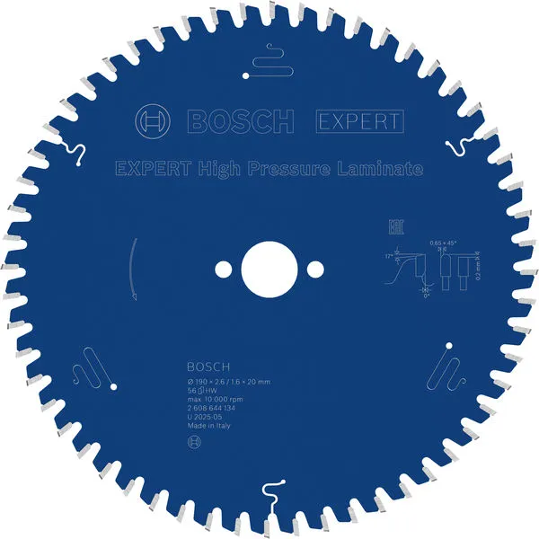 Bosch EXPERT High Pressure Laminate list kružne testere, 190×2,6/1,6×20 mm, T56 2608644134
