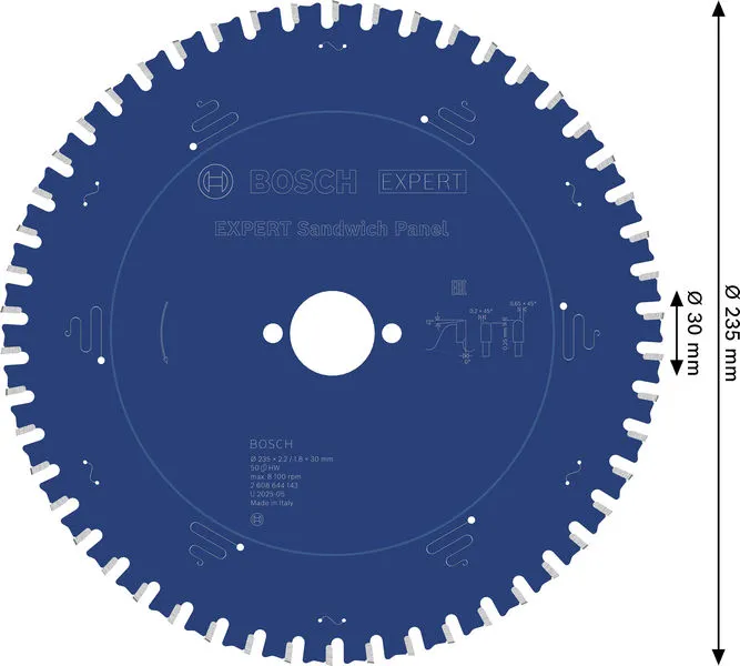 EXPERT Sandwich Panel list kružne testere 235×2,2/1,8×30 mm, T50 2608644143