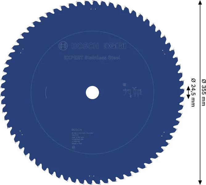 EXPERT Stainless Steel list kružne testere 355×2,5/2,2×25,4 mm, T70 2608644283