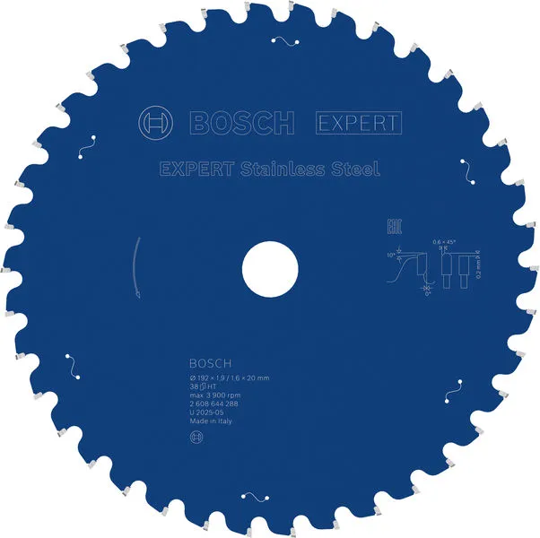 Bosch EXPERT Stainless Steel list kružne testere, 192×1,9/1,6×20 mm, T38 2608644288