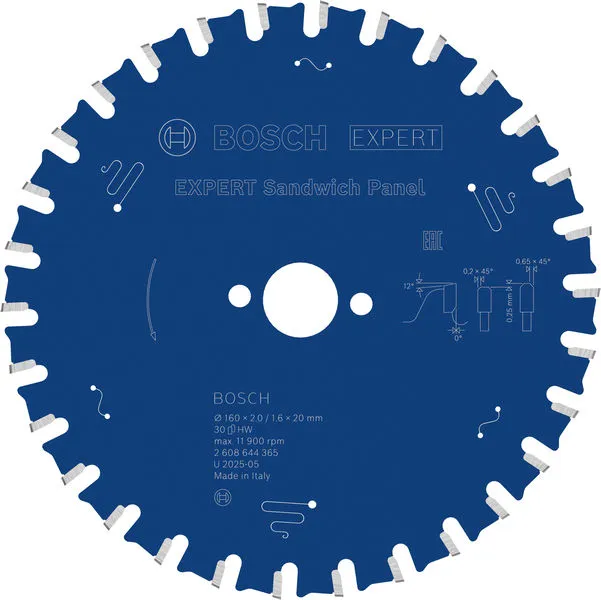 Bosch EXPERT Sandwich Panel list kružne testere 160×2/1,6×20 mm, T30 2608644365