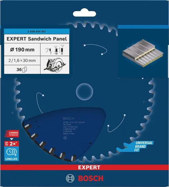 EXPERT Sandwich Panel list kružne testere 190×2/1,6×30 mm, T36 2608644367