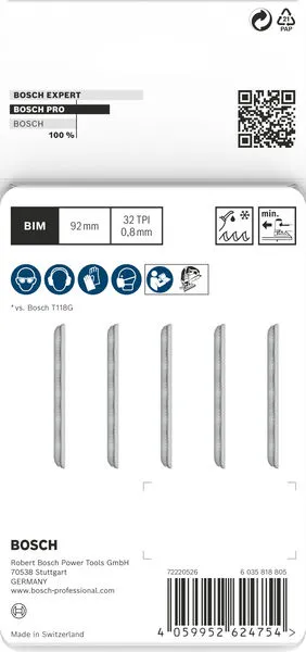 PRO Metal thin T121GFC list ubodne testere, 92 mm, 5 kom. 2608655104