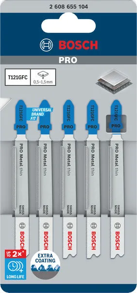 PRO Metal thin T121GFC list ubodne testere, 92 mm, 5 kom. 2608655104