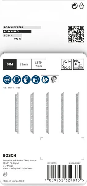 PRO Metal thick T121BFC list ubodne testere, 92 mm, 5 kom. 2608655110