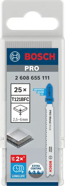 PRO Metal thick T121BFC list ubodne testere, 92 mm, 25 kom. 2608655111