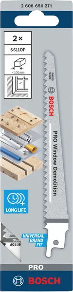 PRO Window Demolition S611DF list testere 1,25×19×150 mm, 2 kom 2608656271