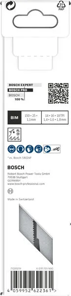 PRO Medium-Thick Metal precise S937BEF list testere, 1,1×25×150 mm, 5 kom. 2608658991