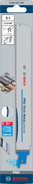 PRO Thick Metal precise S1137HBF list testere, 1,1×25×225 mm, 5 kom. 2608658998